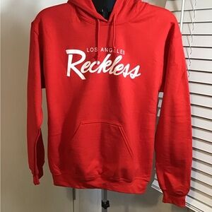 🔥🔥 Red Hoodie Woman’s LA Young And Reckless Red Pullover Hoodie Med/Lrg One left